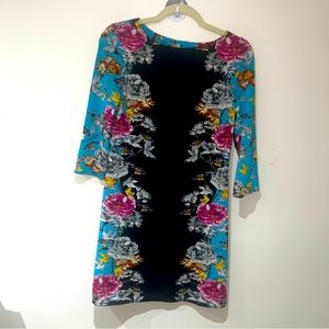 Floral Bodycon Atmosphere 3/4 sleeve Dress
